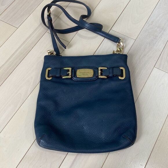 MICHAEL Michael Kors Women's Leather Crossbody Bag Blue - Picture 1 of 6
